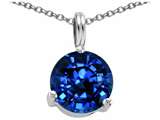 Tommaso Design™ Round 7mm Created Sapphire Pendant