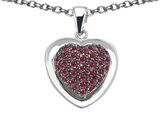 Original Star K™ Heart Shape Love Pendant with Created Ruby