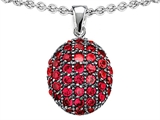 Original Star K™ Oval Puffed Pendant with Created Ruby