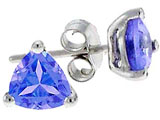 Tommaso Design™ 4.5mm Trillion Genuine Tanzanite Earrings