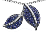 Original Star K™ Nature Lover Leaf Pendant with Created Sapphire