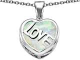 Original Star K™ Large Love Heart Pendant with 15mm Heart Shape Created Opal