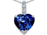 Original Star K™ Large 12mm Heart Shape Created Sapphire Pendant