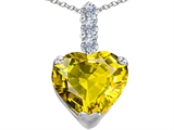 Original Star K™ Large 12mm Heart Shape Simulated Peridot Pendant