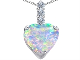 Original Star K™ Large 12mm Heart Shape Created Opal Pendant