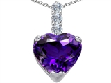 Original Star K™ Large 12mm Heart Shape Simulated Amethyst Pendant