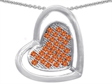 Original Star K™ Round Simulated Mexican Orange Fire Opal Heart Shape Pendant