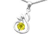 Original Star K™ Round Genuine Citrine Swan Pendant