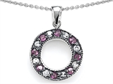Original Star K™ Love Circle Pendant With Created Pink Sapphire