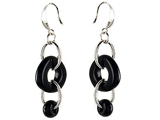 Original Star K™ Simulated Onyx Oval Dangling Earring Drops