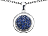 Original Star K™ Round Puffed Pendant with Created Sapphire