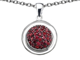 Original Star K™ Round Puffed Pendant with Created Ruby