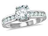 Original Star K™ Round 7mm Genuine White Topaz Engagement Ring