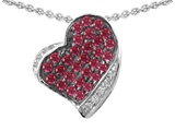 Original Star K™ Heart Shape Love Pendant With Created Ruby