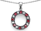 Original Star K™ Love Circle Pendant With Created Ruby