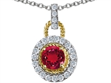 Original Star K™ Round 6mm Created Ruby Pendant