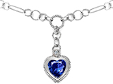 Original Star K™ Heart Shape Created Sapphire Pendant