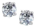 Original Star K™ Round 7mm Genuine White Topaz Earring Studs