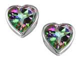 Original Star K™ 7mm Heart Shape Rainbow Mystic Topaz Heart Earring Studs