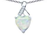Original Star K™ 8mm Heart Shape Created Opal Ribbon Pendant