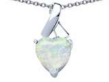 Original Star K™ 8mm Heart Shape Created Opal Ribbon Pendant