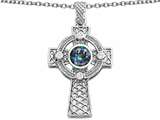 Celtic Love by Kelly™ Celtic Cross pendant with 7mm Round Mystic Topaz