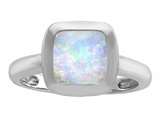 Original Star K™ 8mm Cushion Cut Solitaire Engagement Ring With Created Opal