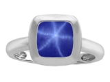 Original Star K™ 8mm Cushion Cut Solitaire Engagement Ring With Created Star Sapphire