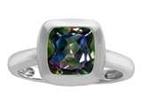 Original Star K™ 8mm Cushion Cut Solitaire Engagement Ring With Mystic Topaz