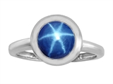 Original Star K™ 8mm Round Solitaire Engagement Ring With Created Star Sapphire