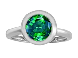 Original Star K™ 8mm Round Solitaire Engagement Ring With Simulated Emerald