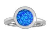 Original Star K™ 8mm Round Solitaire Engagement Ring With Created Blue Opal