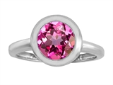 Original Star K™ 8mm Round Solitaire Engagement Ring With Created Pink Sapphire