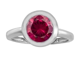 Original Star K™ 8mm Round Solitaire Engagement Ring With Created Ruby