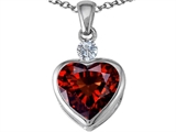 Original Star K™ 10mm Heart Shape Simulated Garnet Heart Pendant