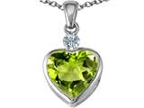 Original Star K™ 10mm Heart Shape Simulated Peridot Heart Pendant
