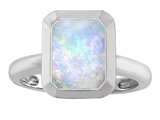 Original Star K™ 9x7mm Emerald Cut Octagon Solitaire Engagement Ring With Created Opal