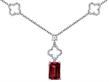 Original Star K™ Emerald Cut Created Ruby Necklace