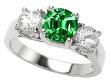 Original Star K™ 7mm Round Simulated Emerald Engagement Ring