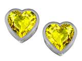 Original Star K™ 7mm Heart Shape Genuine Citrine Heart Earring Studs