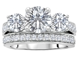 Original Star K™ 7mm Round Genuine White Topaz Engagement Wedding Set