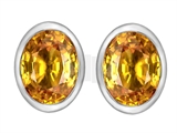 Original Star K™ 8x6mm Oval Genuine Citrine Earring Studs