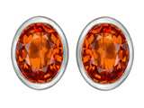Original Star K™ 8x6mm Oval Simulated Mexican Orange Fire Opal Earring Studs