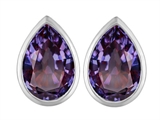 Original Star K™ 9x6mm Pear Shape Simulated Alexandrite Earring Studs