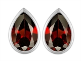 Original Star K™ 9x6mm Pear Shape Genuine Garnet Earring Studs