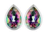 Original Star K™ 9x6mm Pear Shape Rainbow Mystic Topaz Earring Studs