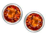 Original Star K™ 7mm Round Simulated Orange Mexican Fire Opal Earring Studs