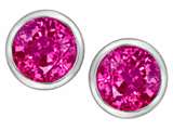Original Star K™ 7mm Round Created Pink Sapphire Earring Studs