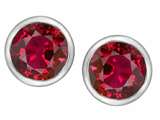 Original Star K™ 7mm Round Created Ruby Earring Studs