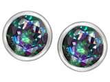 Original Star K™ 7mm Round Rainbow Mystic Topaz Earring Studs